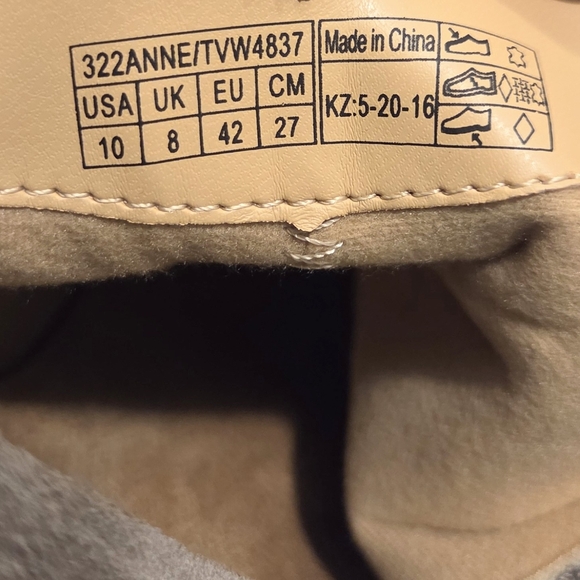 Vionic Anne Griege Suede Snake Zip Stacked Heel Ankle Booties W 10 - Picture 11 of 13